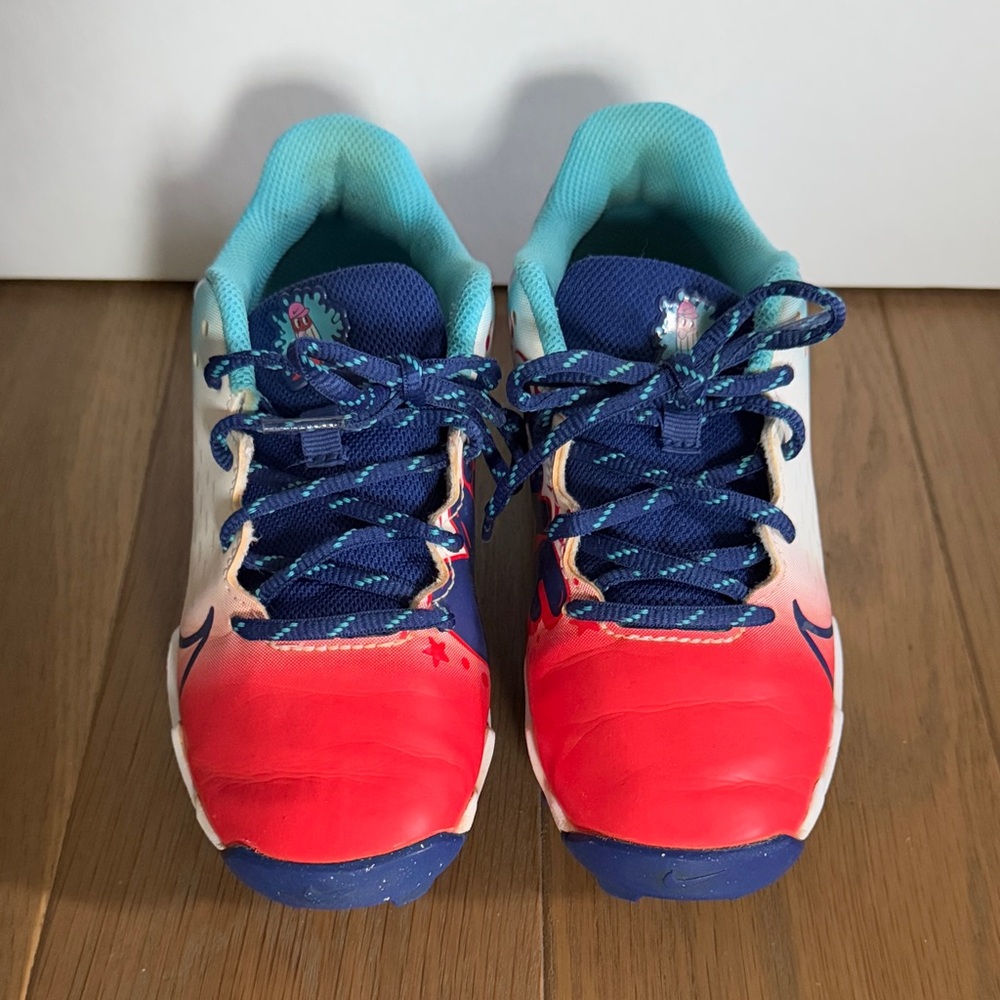 Nike Diamond Kids Red and Blue Rocket Pop Softball Cleats - Size Y3